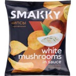 Чипсы картофельные SMAKKY со вкусом белых грибов в сливочном соусе, 90г