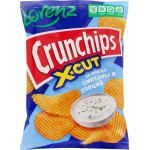 Чипсы картофельные LORENZ Crunchips X-Cut рифленые, со вкусом сметаны и специй, 70г