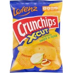 Чипсы картофельные LORENZ Crunchips X-Cut рифленые, со вкусом сыра и лука, 70г