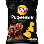 Чипсы картофельные LAY'S рифленые, со вкусом острые крылышки, 95г