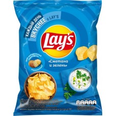 Чипсы картофельные LAY'S со вкусом сметаны и зелени, 70г в магазинах Лента
