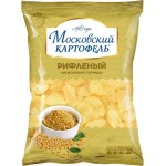 Чипсы картофельные МОСКОВСКИЙ КАРТОФЕЛЬ хрустящие рифленые со вкусом дижонской горчицы, 130г