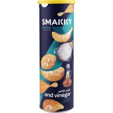 Чипсы картофельные SMAKKY с солью и уксусом, 110г в магазинах Лента