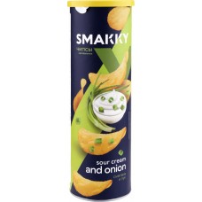 Чипсы картофельные SMAKKY со вкусом сметаны и лука, 110г в магазинах Лента