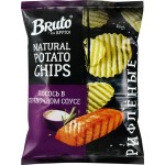Чипсы картофельные BRUTO Лосось в сливочном соусе, 130г