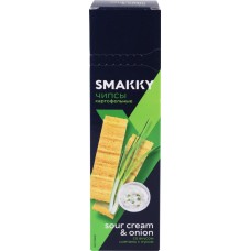 Чипсы картофельные SMAKKY со вкусом сметаны с луком, 100г в магазинах Лента