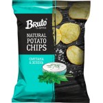 Чипсы картофельные BRUTO со вкусом сметаны и зелени, 120г