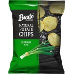 Чипсы картофельные BRUTO со вкусом зеленого лука, 120г Чипсы картофельные BRUTO со вкусом зеленого лука, 120г