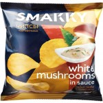 Чипсы картофельные SMAKKY со вкусом со вкусом белых грибов в сливочном соусе, 70г