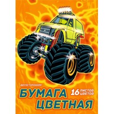 Бумага цветная GREEN ISLAND А4, 16 цветов, 16 листов, на скрепке, Арт. 12021,13806/26 в магазинах Лента