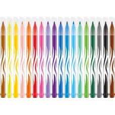 Фломастеры MAPED Jungle с заблокированным пишущим узлом, смываемые, 18 цветов, Арт. 845421 в магазинах Лента