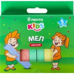 Набор мела цветного ЛЕНТА 5 цветов, 10шт