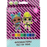 Фломастеры Lol/My Little Pony/Moomin, 12 цветов, в ассортименте