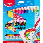 Карандаши цветные MAPED Color'Peps пластиковые, 24 цвета, с ластиком, Арт. 832824