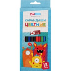 Карандаши цветные ARTSPACE Монстрики, 12 цветов, Арт. CP_41030 в магазинах Лента