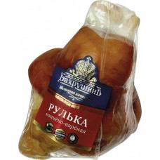 Рулька копчено-вареная свиная БАХРУШИНЪ, весовая в магазинах Лента