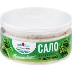 Сало ЗАПОВЕДНЫЕ ПРОДУКТЫ Закусочное с зеленью, 180г
