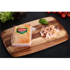 Грудинка сырокопченая свиная ВЛМК бескостная, весовая в магазинах Лента