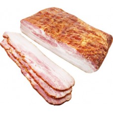 Грудинка копчено-вареная ВЛМК Охотничья, весовая в магазинах Лента