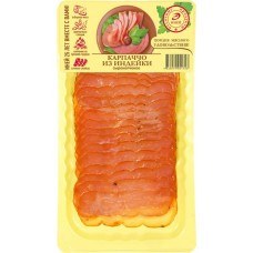Карпаччо сырокопченое из индейки ИНЕЙ, нарезка, 80г в магазинах Лента