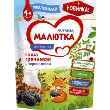 Каша гречневая МАЛЮТКА молочная с черносливом, с 4 месяцев, 220г в магазинах Лента