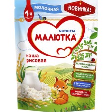 Каша рисовая МАЛЮТКА молочная, с 4 месяцев, 220г в магазинах Лента