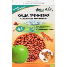 Каша гречневая FLEUR ALPINE молочная с яблоком, с 4 месяцев, 200г в магазинах Лента