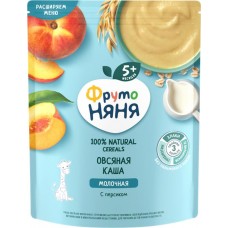 Каша овсяная ФРУТОНЯНЯ молочная, с персиком, с 5 месяцев, 200г в магазинах Лента