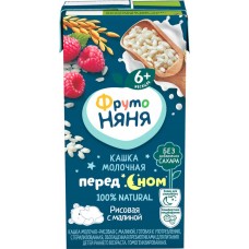 Кашка рисовая ФРУТОНЯНЯ молочная, с малиной и пребиотиками, с 6 месяцев, 200мл в магазинах Лента