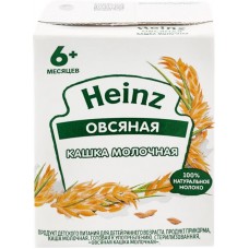 Кашка овсяная HEINZ молочная с Омега-3, с 6 месяцев, 200мл в магазинах Лента