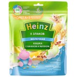 Каша многозерновая HEINZ 5 злаков, молочная с бананом, яблоком и Омега-3, с 6 месяцев, 200г Каша многозерновая HEINZ 5 злаков, молочная с бананом, яблоком и Омега-3, с 6 месяцев, 200г