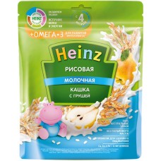 Каша рисовая HEINZ молочная с грушей и Омега-3, с 4 месяцев, 200г в магазинах Лента
