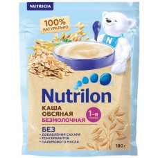 Каша овсяная NUTRILON безмолочная, с 5 месяцев, 180г в магазинах Лента