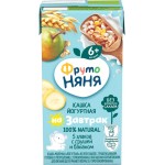 Кашка мультизлаковая ФРУТОНЯНЯ молочная йогуртная, с грушей, бананом и пребиотиками, с 6 месяцев, 200мл Кашка мультизлаковая ФРУТОНЯНЯ молочная йогуртная, с грушей, бананом и пребиотиками, с 6 месяцев, 200мл