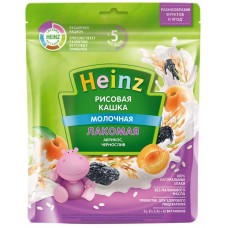 Каша рисовая HEINZ Лакомая, молочная с абрикосом и черносливом, с 5 месяцев, 170г в магазинах Лента