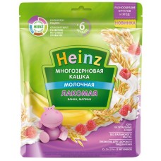 Каша многозерновая HEINZ Лакомая, молочная с бананом и малиной, с 6 месяцев, 170г в магазинах Лента