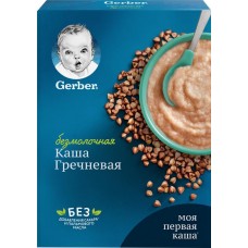 Каша гречневая GERBER безмолочная, с 4 месяцев, 180г в магазинах Лента