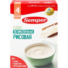 Каша рисовая SEMPER безмолочная, с 4 месяцев, 180г в магазинах Лента