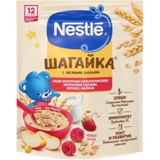 Каша мультизлаковая NESTLE Шагайка молочная, с садовой земляникой, яблоком и малиной, с 12 месяцев, 190г в магазинах Лента
