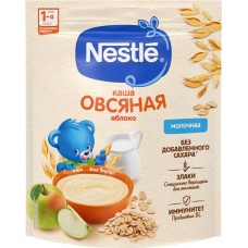 Каша овсяная NESTLE молочная, с яблоком, с 5 месяцев, 200г в магазинах Лента