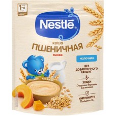 Каша пшеничная NESTLE молочная, с тыквой, с 5 месяцев, 200г в магазинах Лента
