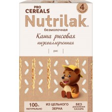Каша рисовая NUTRILAK Premium Procereals, безмолочная низкоаллергенная цельнозерновая, с 4 месяцев, 200г в магазинах Лента