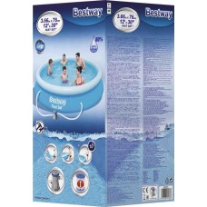 Бассейн с надувным бортом BESTWAY Fast Set 5377л 366х76см, с фильтр-насосом, Арт. 57274 в магазинах Лента