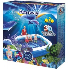 Бассейн надувной детский BESTWAY Undersea Adventure 778л 262x175x51см, с 3D-рисунком и 3D-очками, Арт. 54177 в магазинах Лента