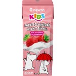 Коктейль молочный для питания детей ЛЕНТА KIDS Муми-тролли Клубника со сливками 3,2%, без змж, 200г Коктейль молочный для питания детей ЛЕНТА KIDS Муми-тролли Клубника со сливками 3,2%, без змж, 200г