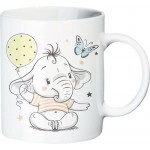Кружка HOMECLUB Слоник, фарфор, 220мл