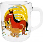 Кружка СИНИЙ ТРАКТОР 250мл, стекло, Арт. СТК250-1