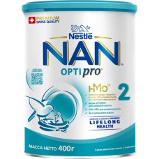 Смесь молочная для роста, иммунитета и развития мозга NAN 2 Optipro, с 6 месяцев, 400г в магазинах Лента