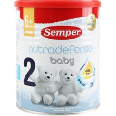 Смесь молочная SEMPER Nutradefense Baby 2, с 6 месяцев, 400г в магазинах Лента