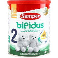 Смесь молочная SEMPER Bifidus 2, с 6 месяцев, 400г в магазинах Лента